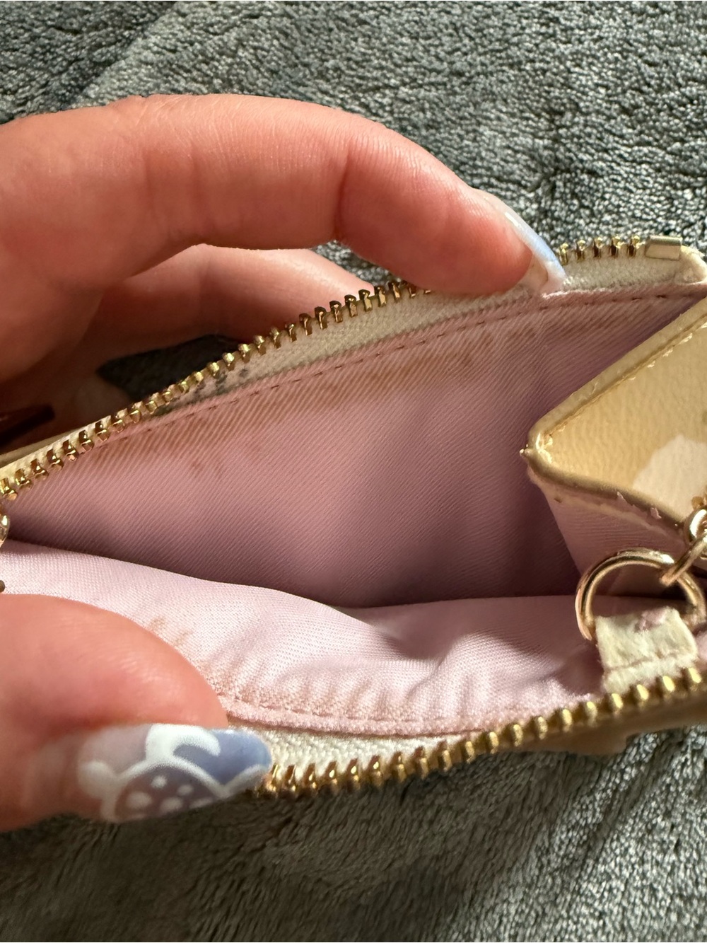 Coach Floral Leather ID Pouch with Pink and White Accents - Picture 3 of 6